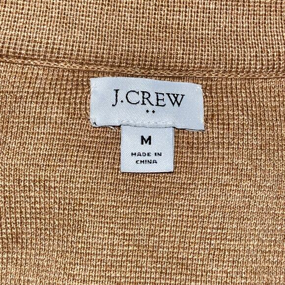 J.Crew 100% Cotton Sweater Blazer in Heather Camel Size Medium - Picture 5 of 9